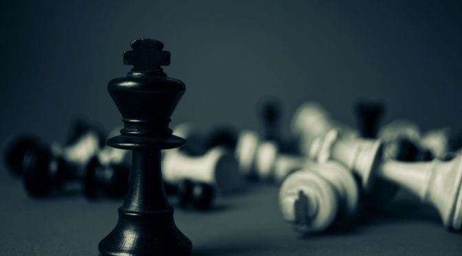 kick chess piece standing